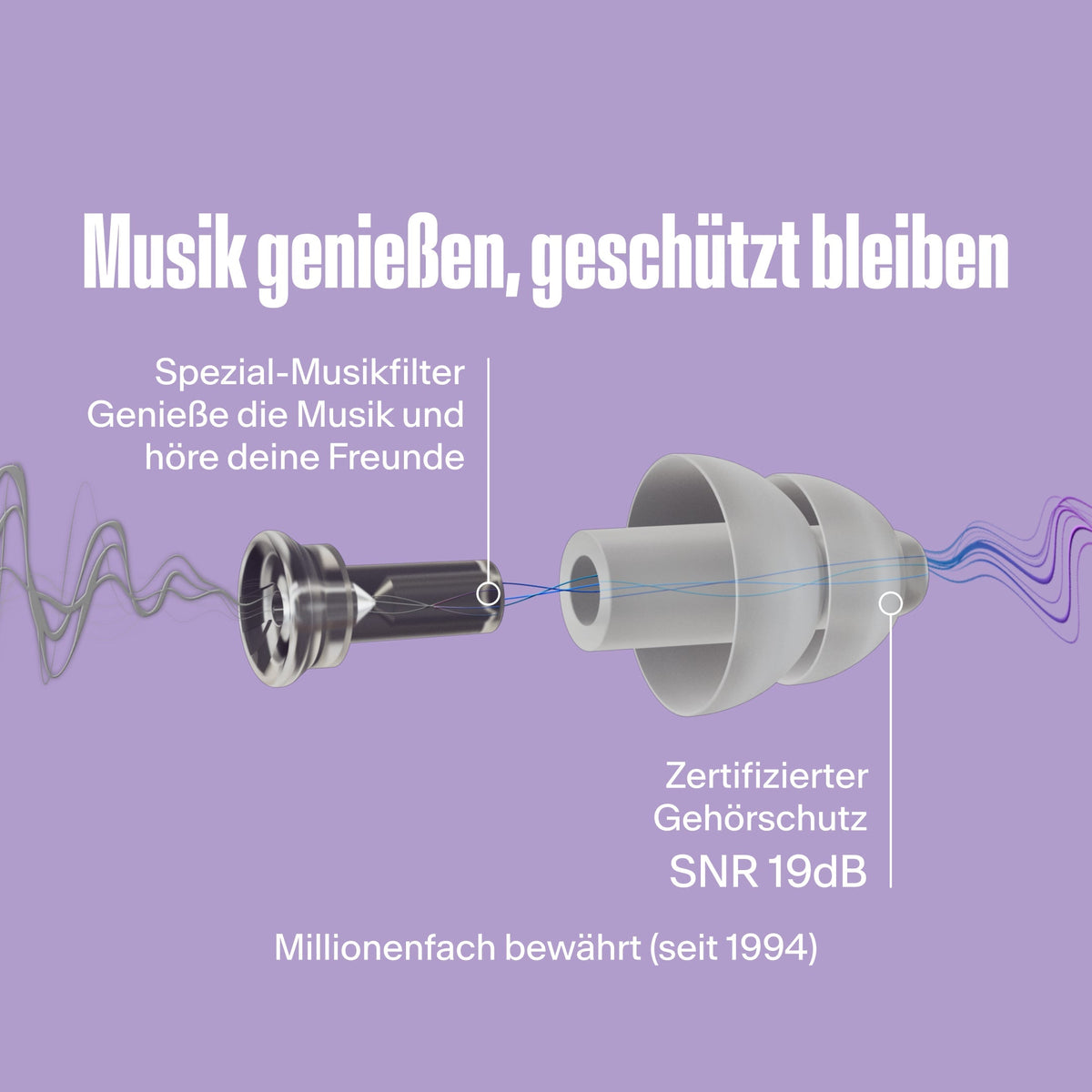 Alpine PartyPlug Festival-Ohrstöpsel transparent #color_transparent #lang_de