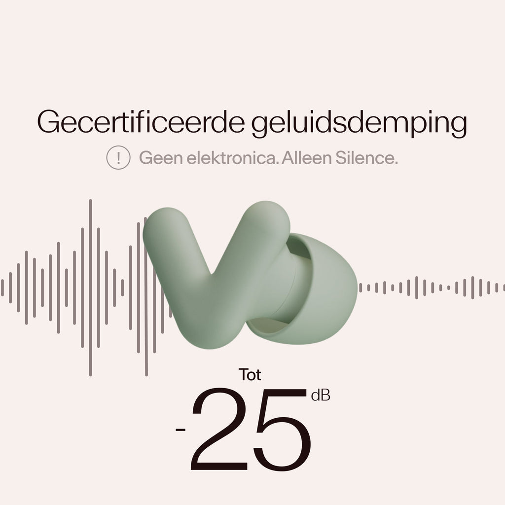 Alpine Silence oordoppen met gecertificeerde geluidsdemping #color_green #lang_nl