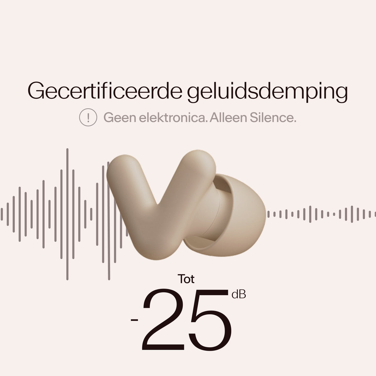 Alpine Silence oordoppen met gecertificeerde geluidsdemping #color_beige  #lang_nl